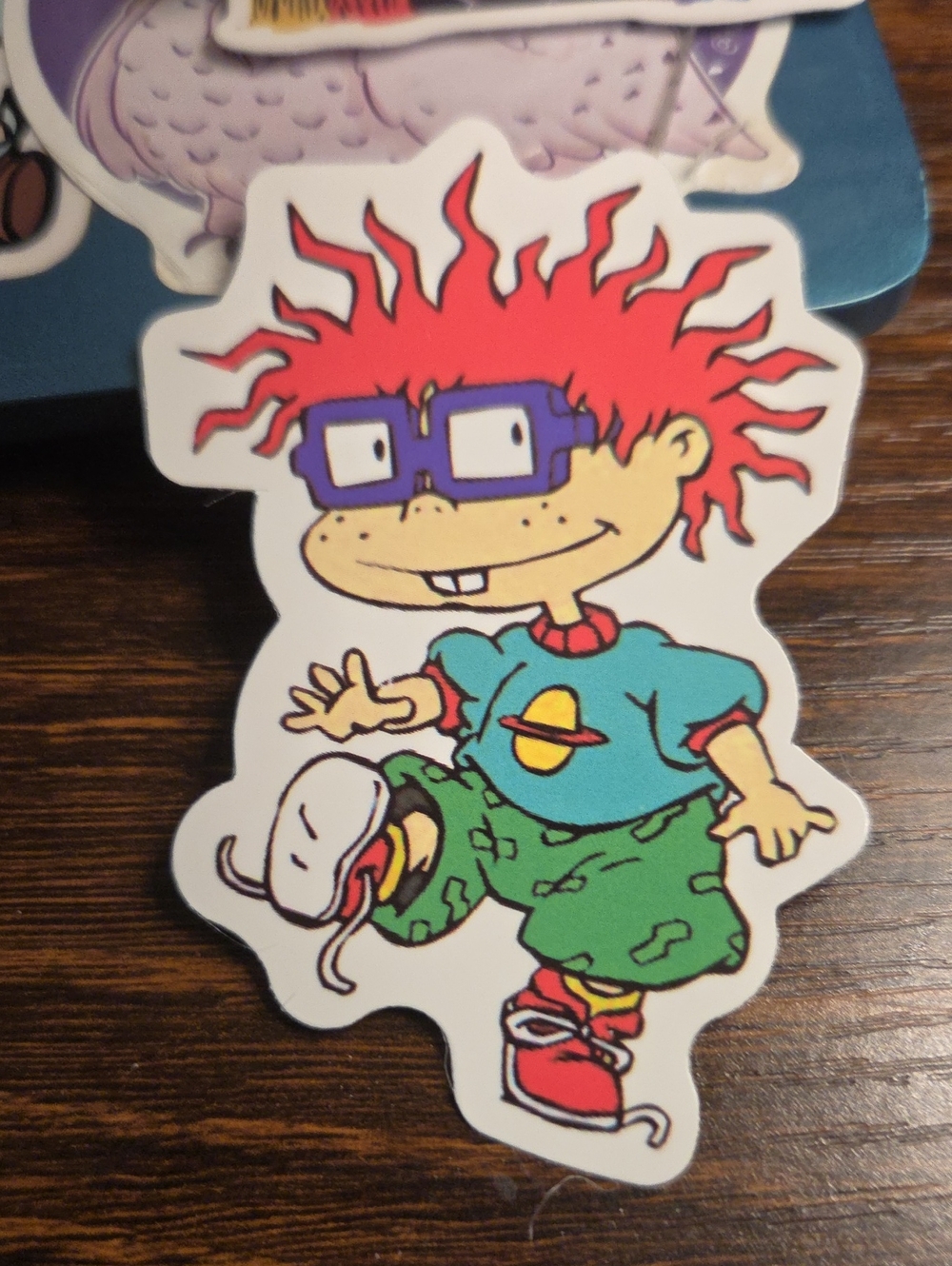 Red-Haired Cartoon Character Kids Sticker - Unbranded
